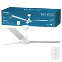 Ventilador techo Saltok con mando Ø132 3 aspas Blanco