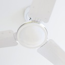 Ventilador techo Saltok con mando Ø132 3 aspas Blanco