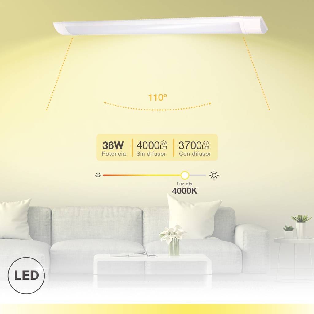 Regleta LED Sokan 36W 4000K