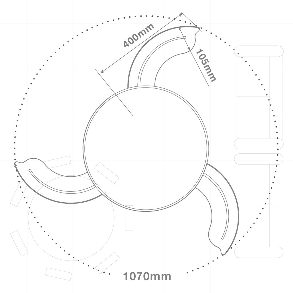 Ventilador techo Lugela con luz CCT regulable y mando Ø107 3 aspas retráctiles DC Dorado