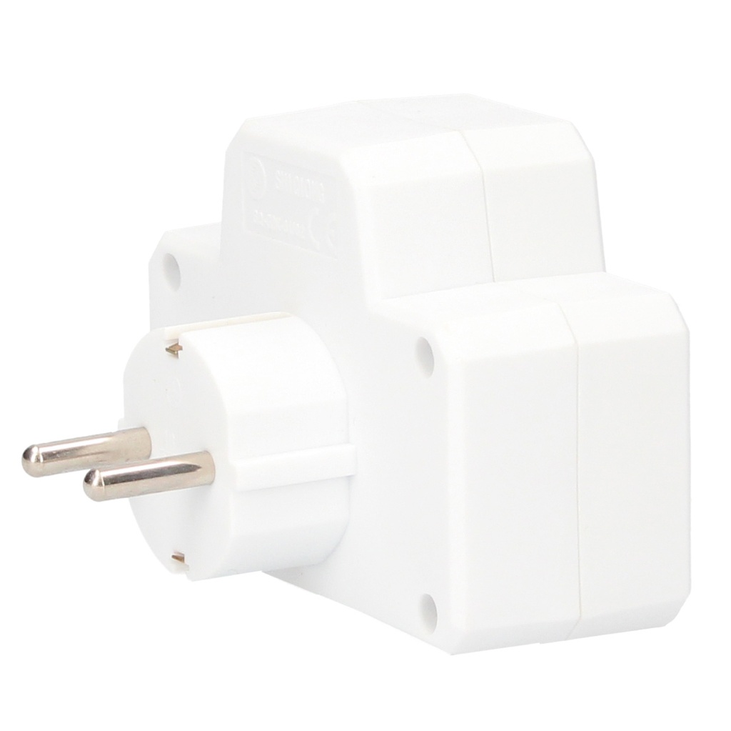 Ladron doble con interruptor - 10u caja exp