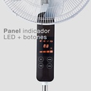 Ventilador de pie Tehri con mando y temporizador Ø43cm 30W motor DC Blanco