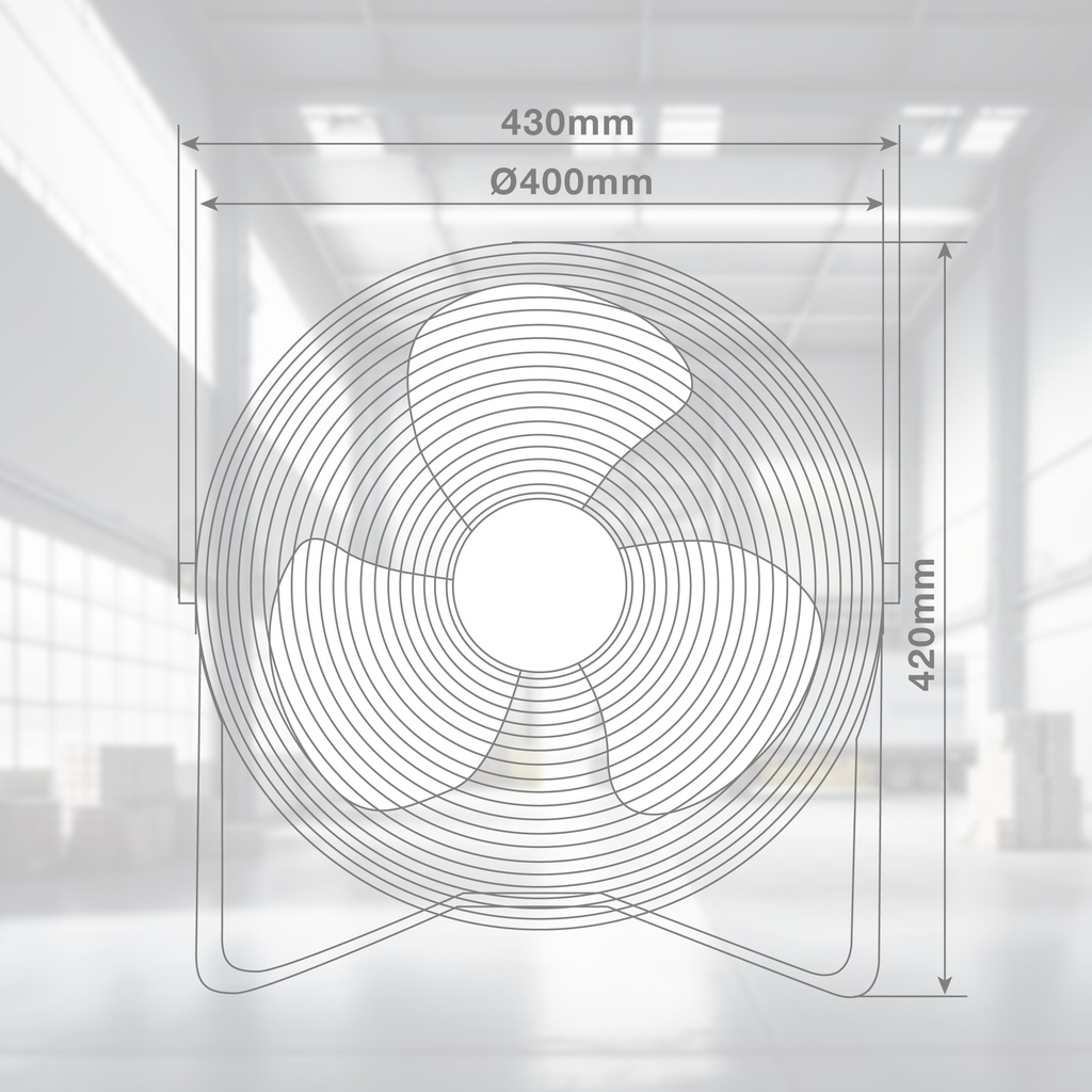 Ventilador metálico de suelo Gumba Ø40cm 70W Negro