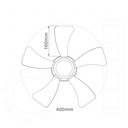 Mini ventilador techo Oristán con luz CCT regulable y mando Ø40 5 aspas DC Blanco 