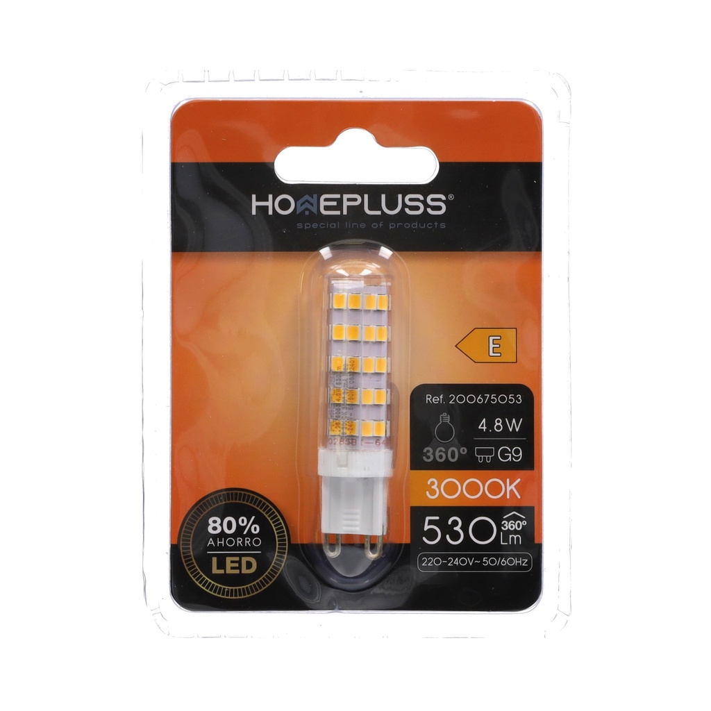 Bombilla LED 4.8W G9 3000K - 6u retráctil