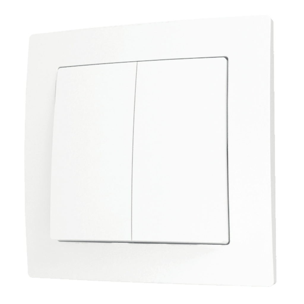 Doble conmutador empotrable Osen - 6u caja exp