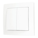 Doble conmutador empotrable Osen - 6u caja exp