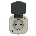 Base sucko de superficie IP54 Negro - 6u caja exp