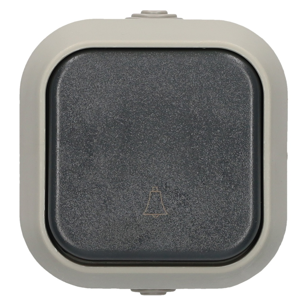Pulsador campana de superfice IP54 Negro - 6u caja exp