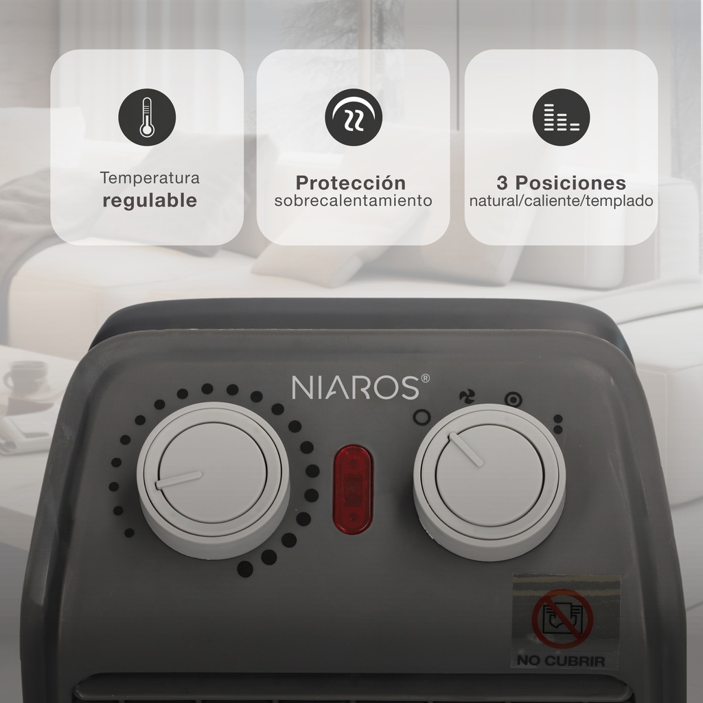 Calefactor eléctrico vertical Tenaf Máx. 2000W