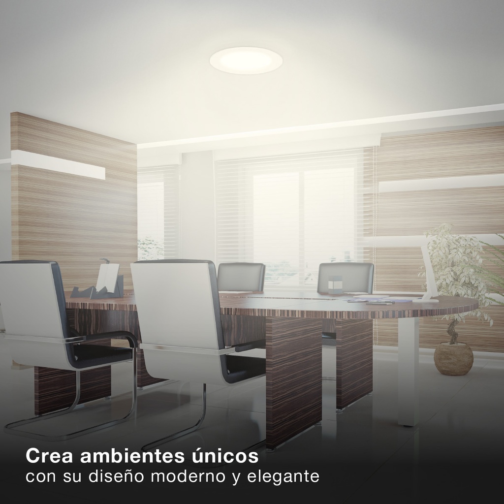 Downlight empotrable LED redondo Belabo 18W 4000K Blanco