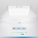 Downlight superficie LED cuadrado Dousala 18W 6500K Blanco