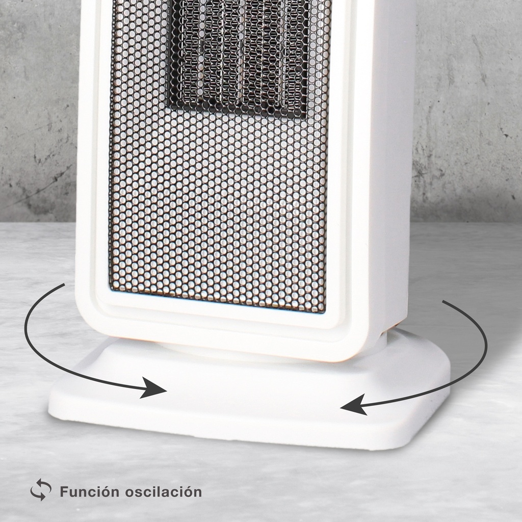 Calefactor eléctrico vertical giratorio cerámico Andaza Máx. 2000W