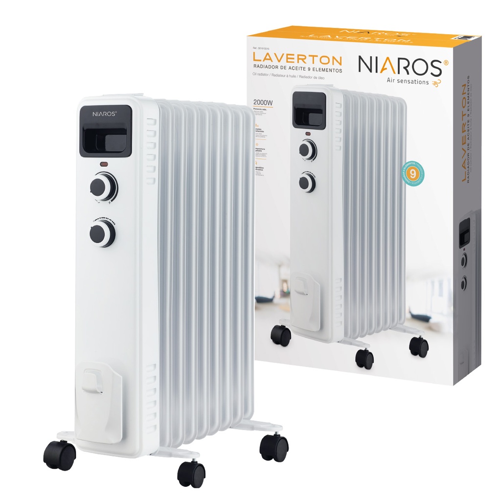 Radiador de aceite 9 elementos Laverton Máx. 2000W