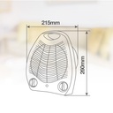 Calefactor eléctrico vertical Tupa Máx. 2000W Blanco