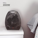 Calefactor eléctrico vertical Tupa Máx. 2000W Negro