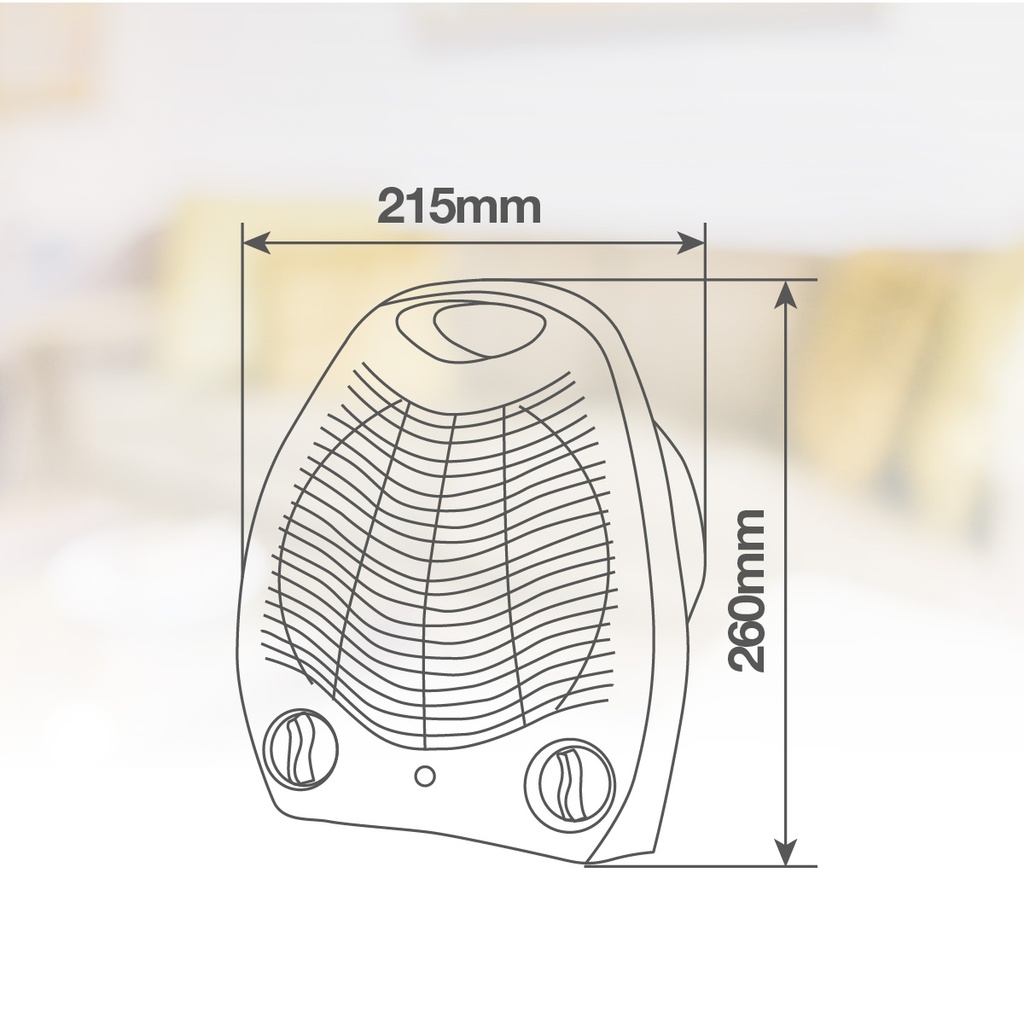 Calefactor eléctrico vertical Tupa Máx. 2000W Negro
