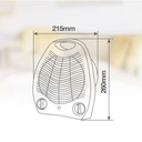Calefactor eléctrico vertical Tupa Máx. 2000W Negro