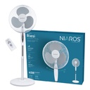 Ventilador de pie Riesi con mando y temporizador Ø43cm 45W Blanco