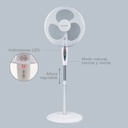 Ventilador de pie Riesi con mando y temporizador Ø43cm 45W Blanco