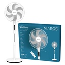 Ventilador de pie Sortino con mando y temporizador Ø43cm 65W Blanco