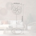 Ventilador de pie Sortino con mando y temporizador Ø43cm 65W Blanco