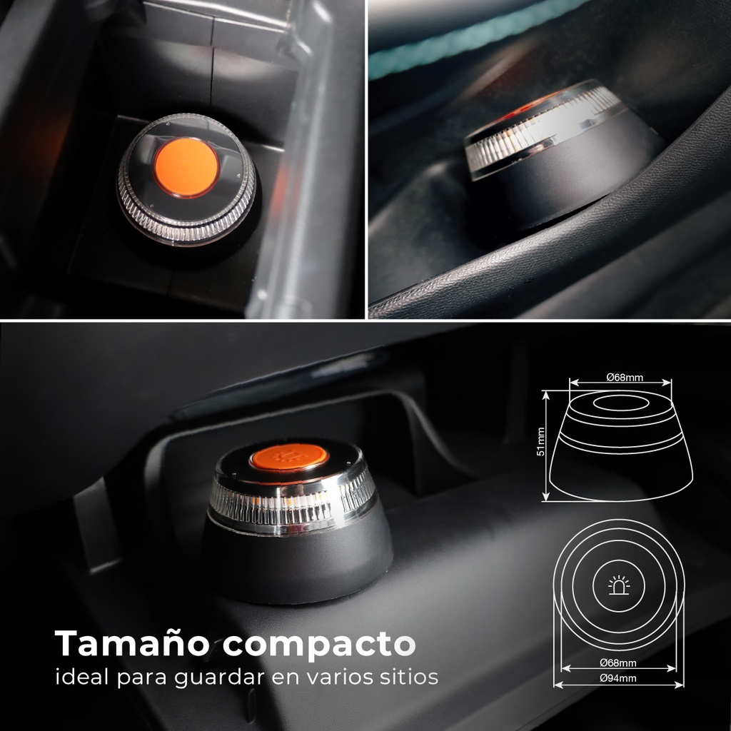 Kit 40 balizas señalización de emergencia V16 con geolocalización + expositor sobremesa