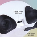 Luz de noche infantil LED Panda 1W RGB batería recargable 
