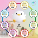 Luz de noche infantil LED Pollito 1W RGB batería recargable 