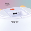 Luz de noche infantil LED Pollito 1W RGB batería recargable 
