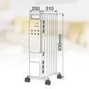 Radiador de aceite 7 elementos Durasil con mando Máx. 1500W