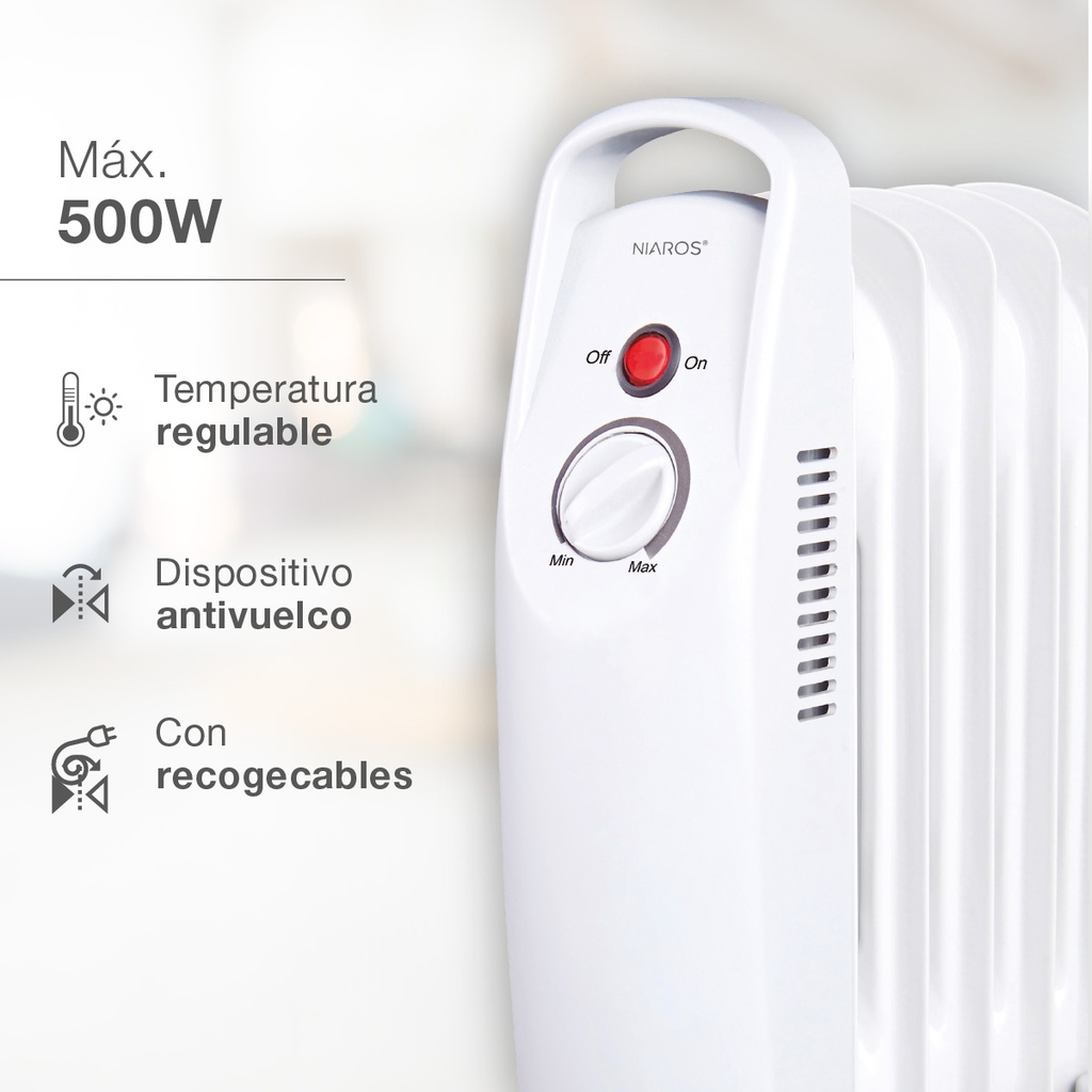 Mini radiador de aceite 5 elementos Eldere Máx. 500W 