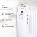 Mini radiador de aceite 5 elementos Eldere Máx. 500W 