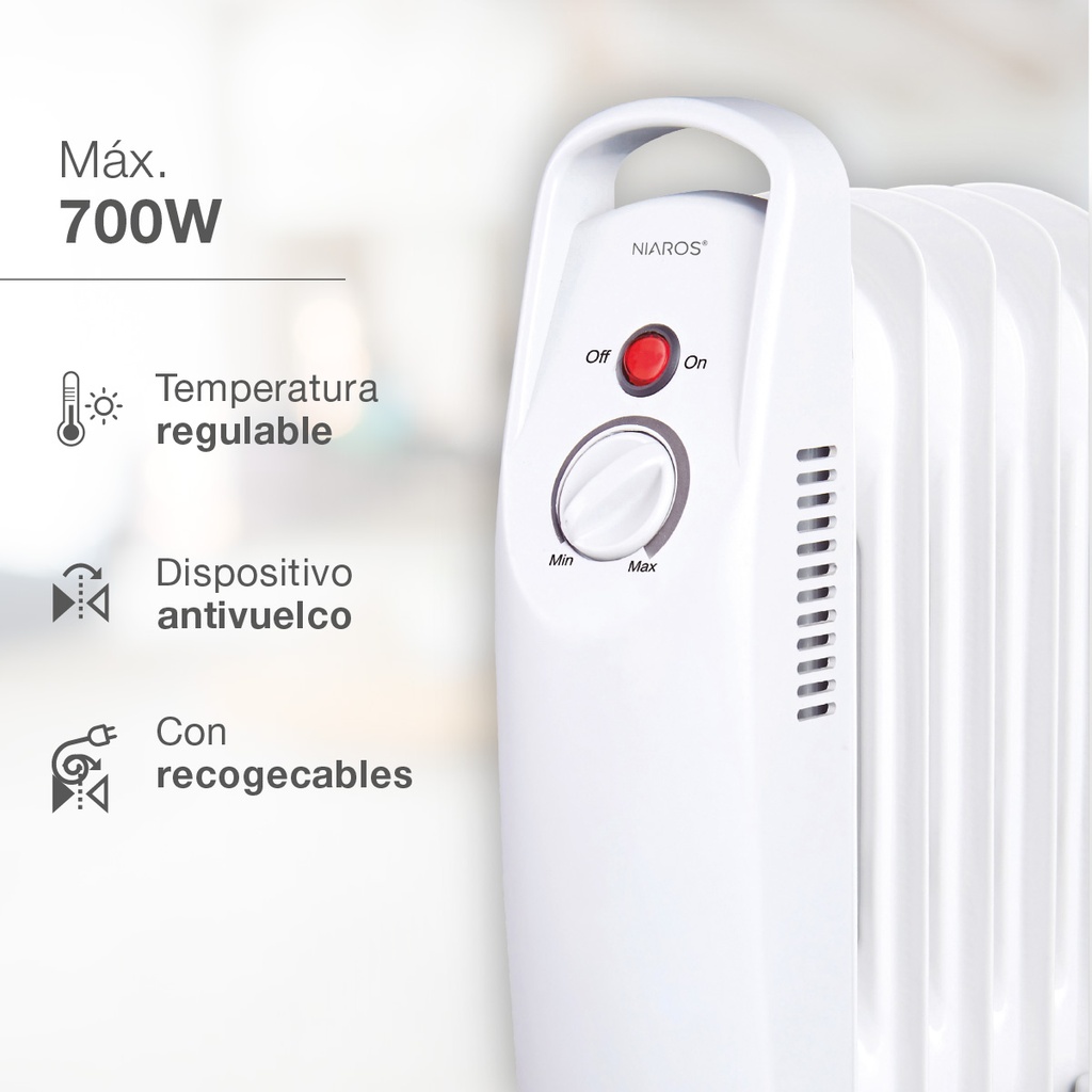 Mini radiador de aceite 7 elementos Eldere Máx. 700W 