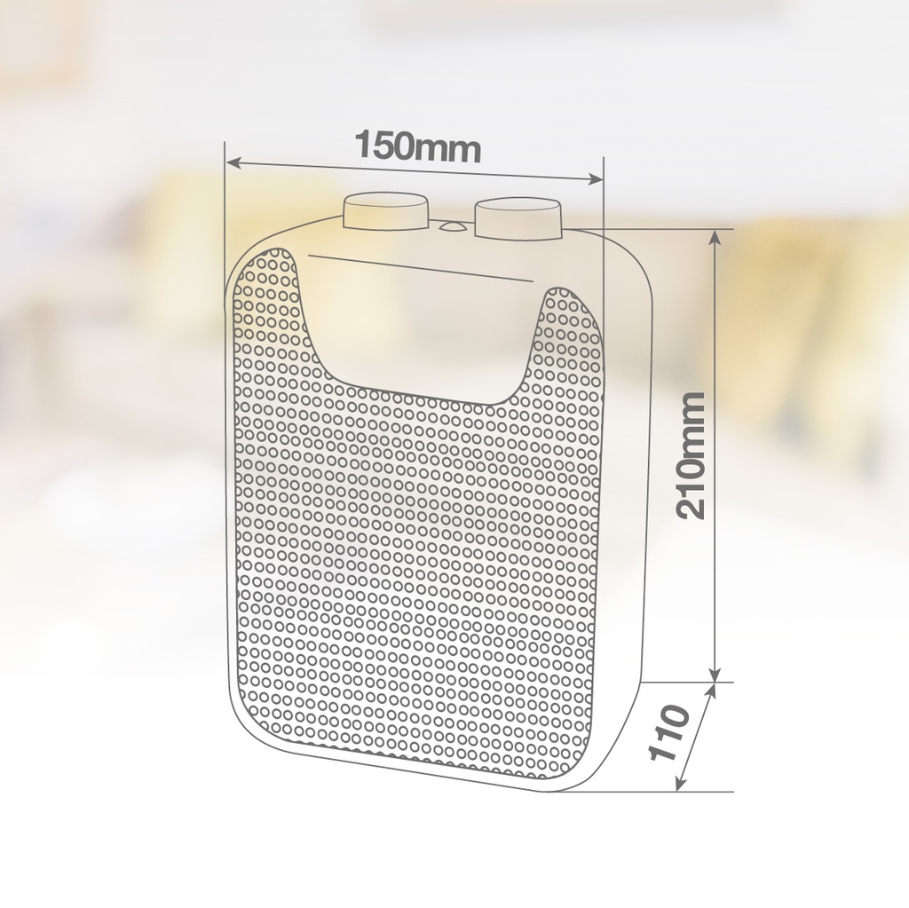 Calefactor eléctrico vertical cerámico Gonen Máx. 1500W 