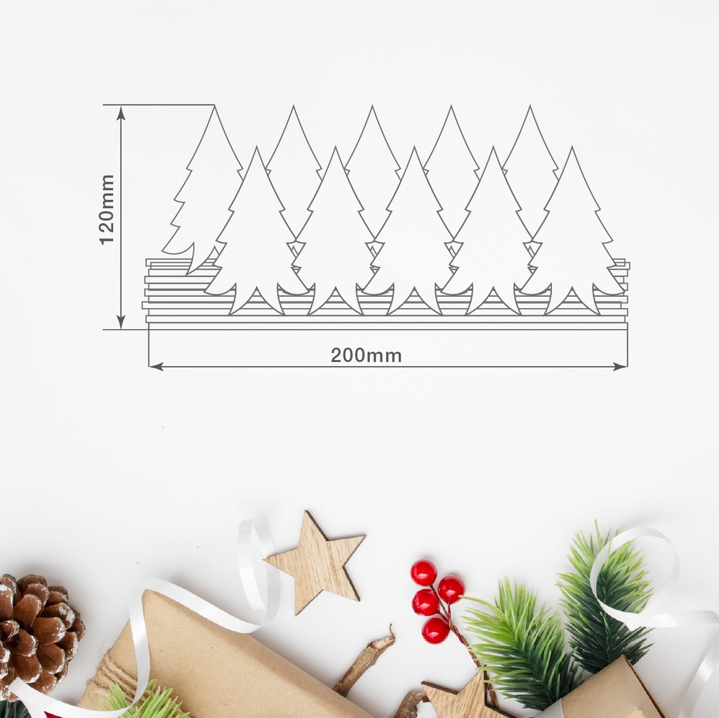 Bosque árboles de navidad LED Kuner Luz cálida