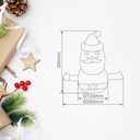 Papá Noel plegable LED 300mm Luz fría