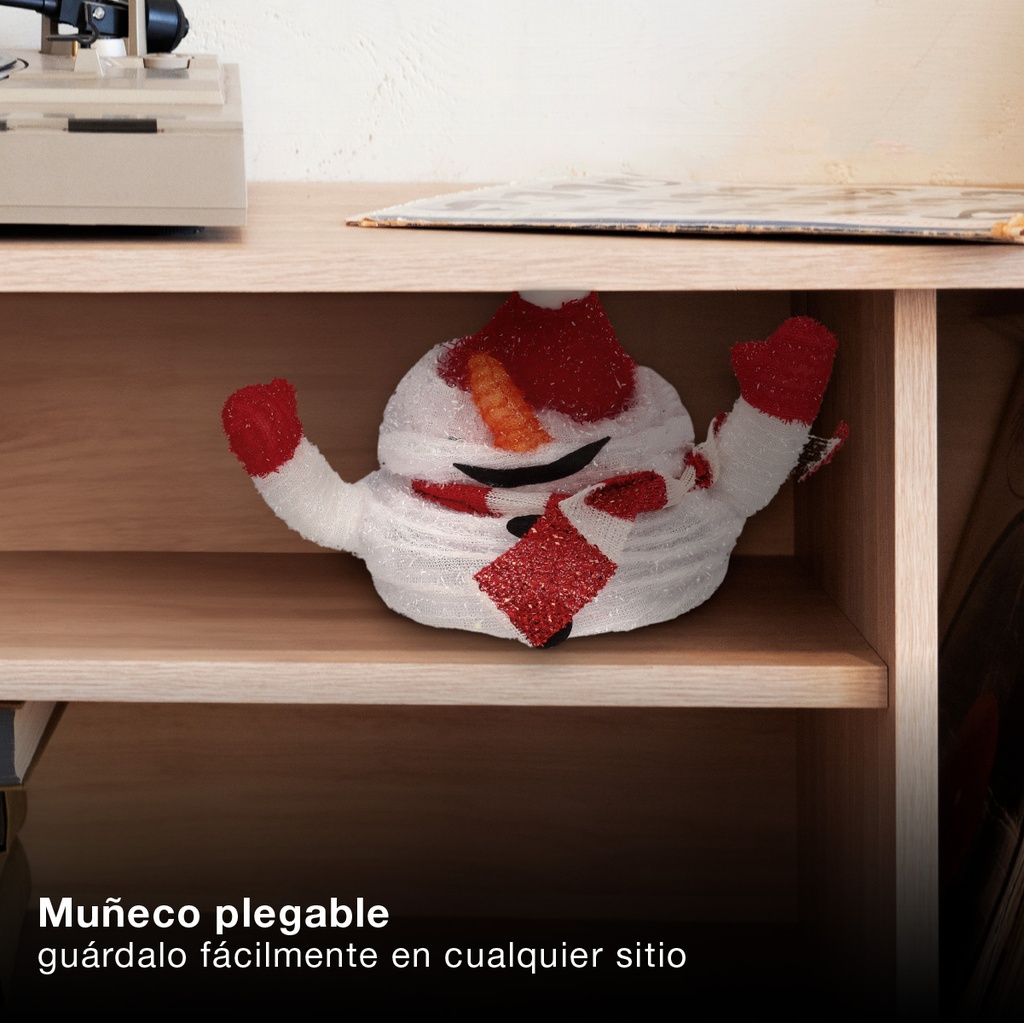 Muñeco de nieve plegable LED 300mm Luz fría