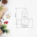 Muñeco de nieve plegable LED 300mm Luz fría