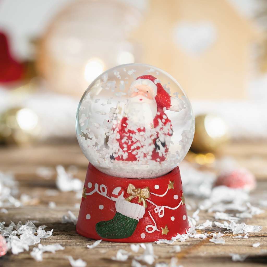 Bola de nieve navideña Ø4,5cm - 12u caja exp