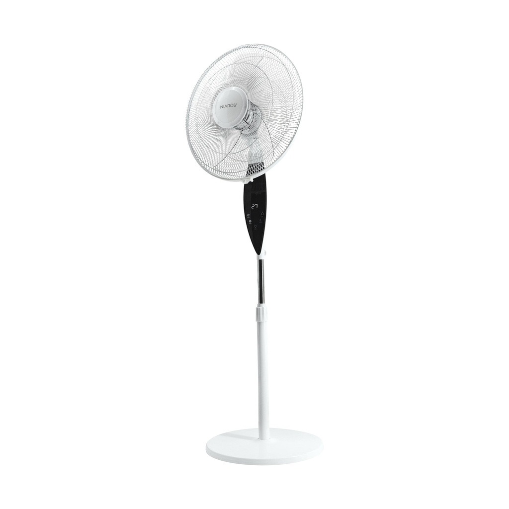 Ventilador de pie Kabila con mando y temporizador Ø44,5cm 30W motor DC Blanco 