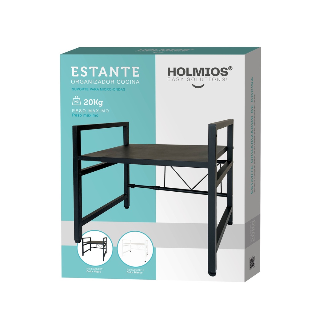 Estante organizador de cocina Negro