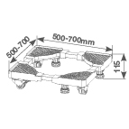 Soporte multifuncional con ruedas para objetos pesados