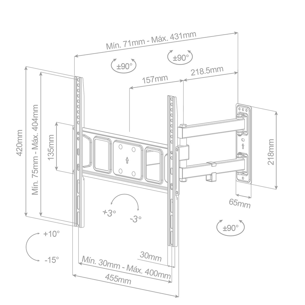 Soporte de TV con brazo 32" - 55"