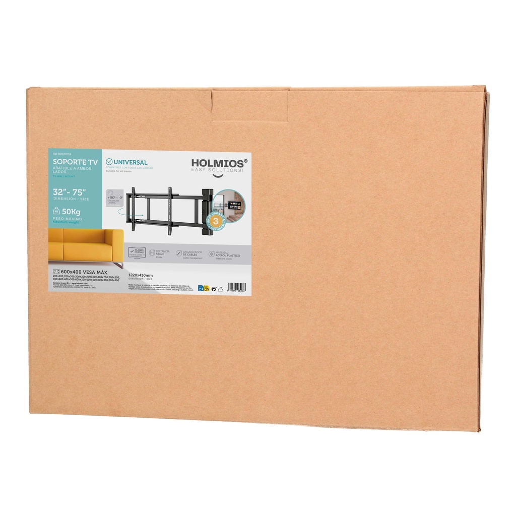 Soporte de TV abatible a ambos lados 32" - 75"