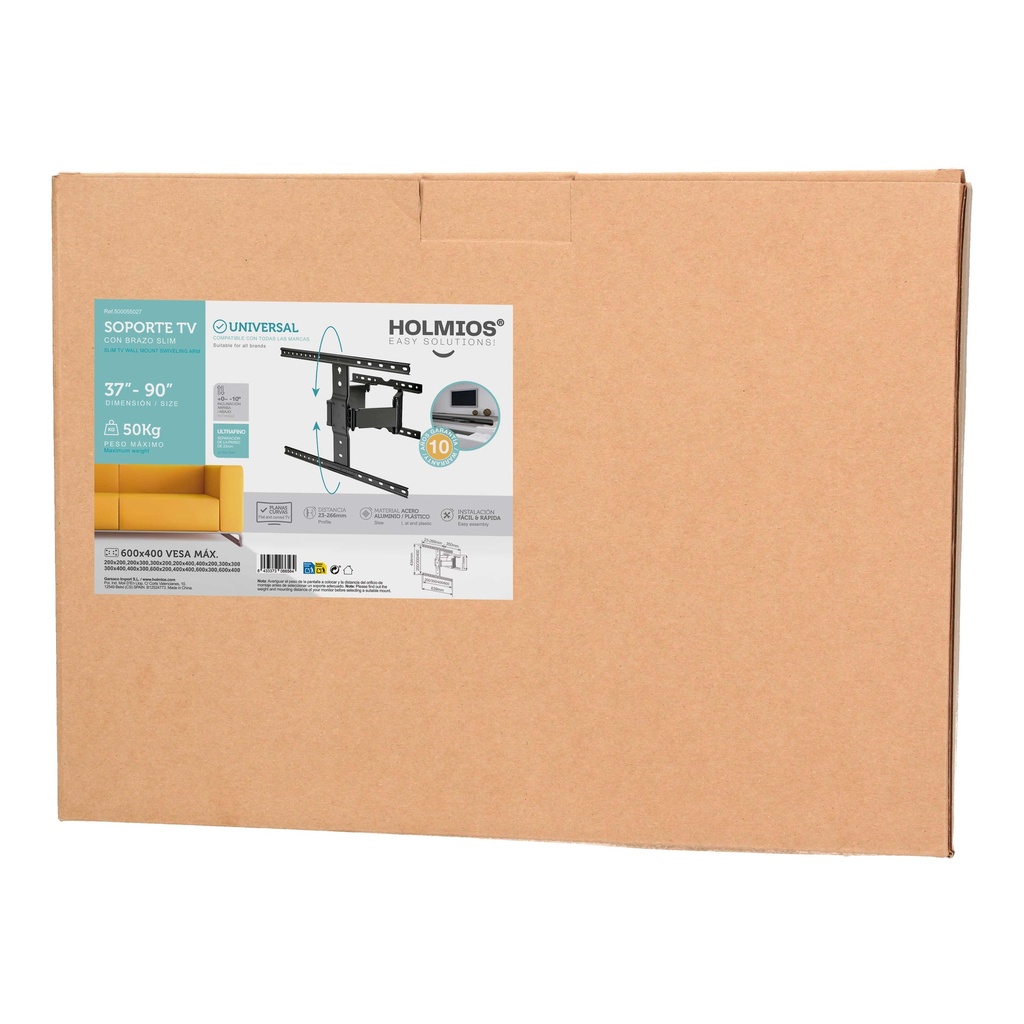 Soporte de TV con brazo Slim 37" - 90"