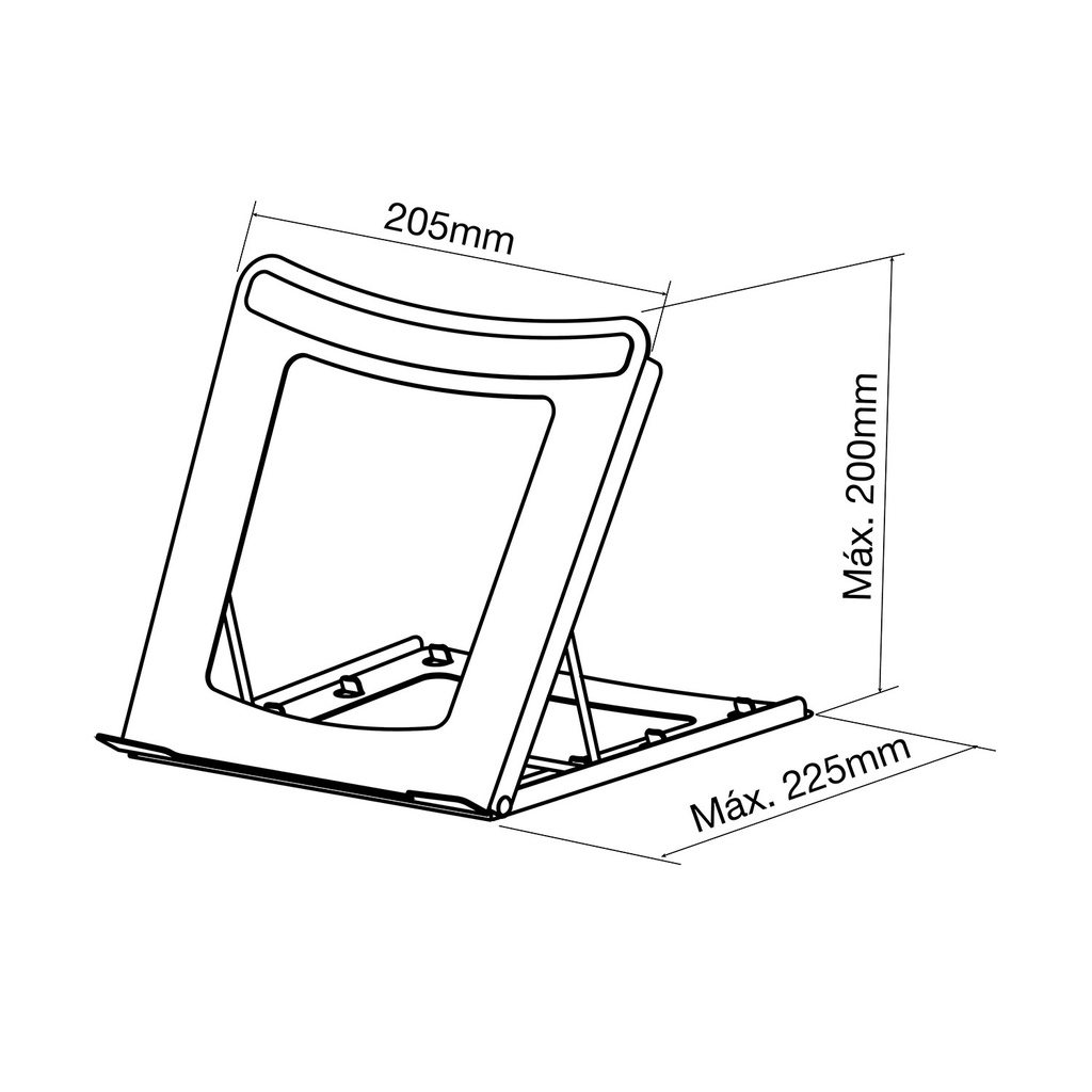 Soporte elevador pórtatil inclinable 3 posiciones