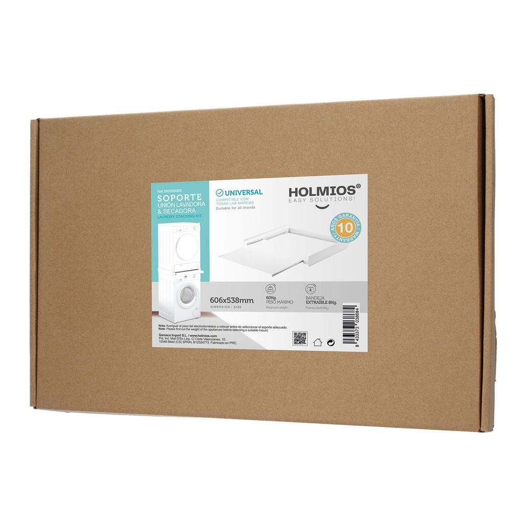 Soporte unión lavadora y secadora