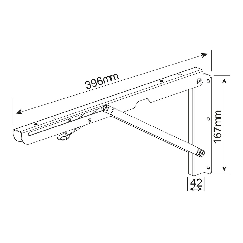Escuadras para estante plegables / abatibles