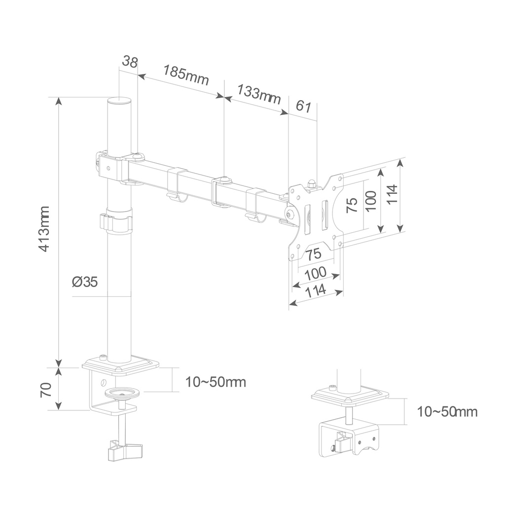 Soporte de TV/Monitor con brazo articulado 17" - 32"